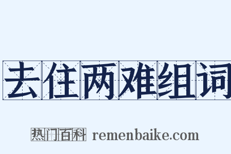 去住两难组词是什么意思的图片